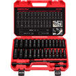 29 piece 1/2 inch drive impact socket set SAE metric deep sockets CRV steel with extension bars heavy duty automotive tool kit