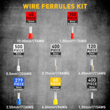 ELEAD ferrule crimping tool kit with 2149 wire ferrules assortment and electrical terminal kit for wiring and control panels