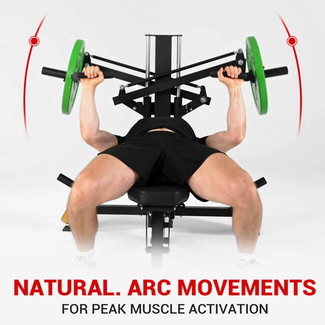 plate loaded chest press machine adjustable incline flat bench iso lateral home gym equipment upper middle lower chest strength trainer