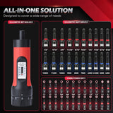 45-piece adjustable torque screwdriver set with 10-70 in-lb scale, 1/4-inch magnetic bit holder, 24 S2 bits and 20 SAE and metric nut drivers