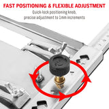 stainless steel panel cutter guide with adjustable 0-75cm cutting range for 4-5 inch and 7 inch cutters and trimmers
