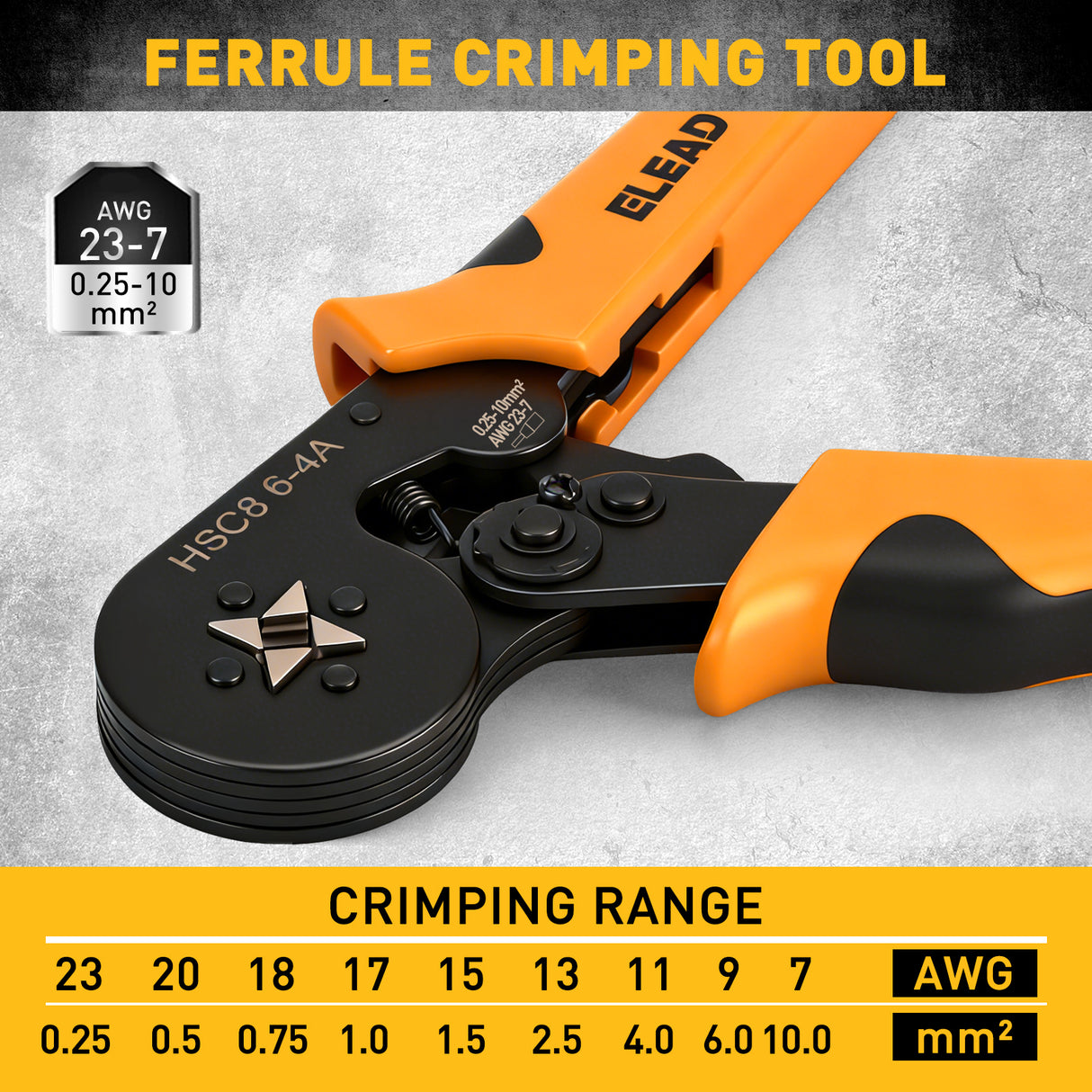 ELEAD ferrule crimping tool kit with wire stripper, ferrule terminals assortment and electrical connectors for wiring repair