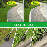 manual rolling lawn edger tool with 67.7 inch stainless steel handle, metal edging blade and guide wheel for trimming grass edges along sidewalks, driveways, garden paths and lawn borders