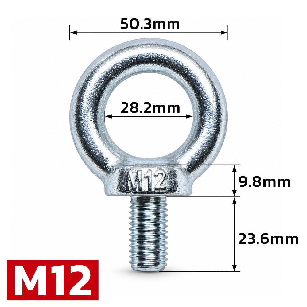 metric lifting eye bolt M8-M42 heavy duty threaded eye bolt for rigging, lifting, machinery, construction and industrial applications