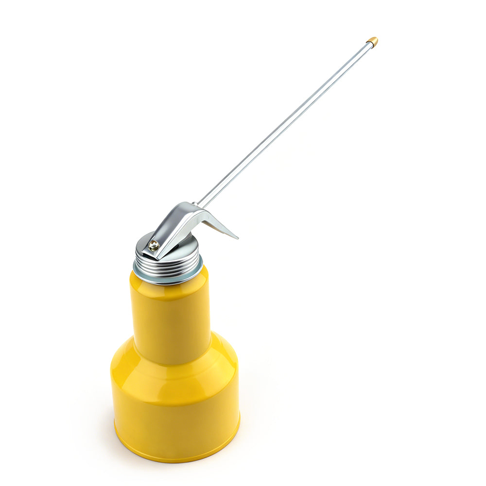 500ml high pressure metal oil can with long precision spout for automotive bicycle bearing lubrication