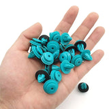 250pcs blue car door panel clips 9mm trim retainer fasteners push type automotive plastic rivets with foam gasket replacement