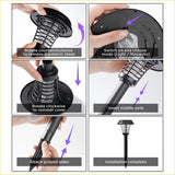 2 pack solar insect killer lamp outdoor UV mosquito zapper garden stake lights with dual lighting modes waterproof