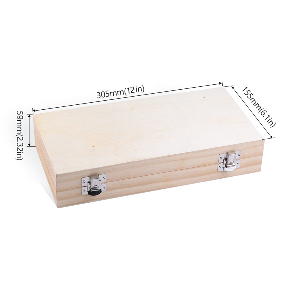 24-piece 1/4 inch shank router bits set in wooden storage case with straight, flush trim, round over, cove, chamfer, dovetail, mortising, slot cutter and grooving bits for woodworking