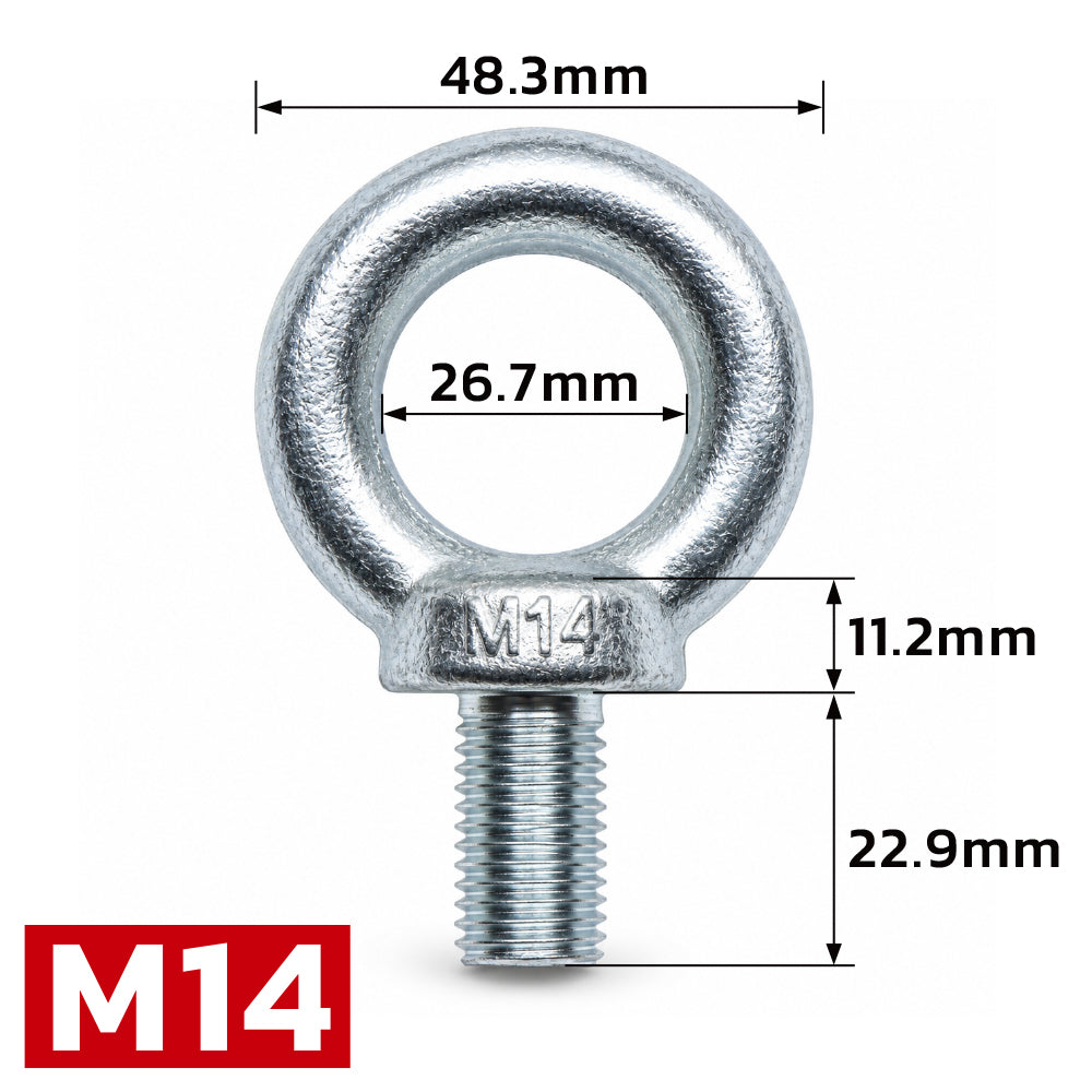 metric lifting eye bolt M8-M42 heavy duty threaded eye bolt for rigging, lifting, machinery, construction and industrial applications