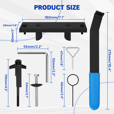 engine timing tool kit for VW Audi 2.0T camshaft locking tool BPG BPY BWT tensioner tool set with case
