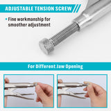 28 inch chain locking pliers with 19.3 inch adjustable chain, tension screw and 6.1 inch capacity for pipes and oil filters
