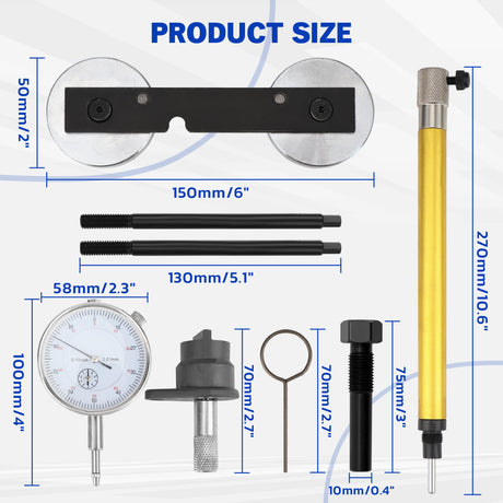 engine timing tool kit with dial gauge for VAG 1.2 1.4 1.6 FSI 1.4 TSI camshaft alignment crankshaft locking tool set