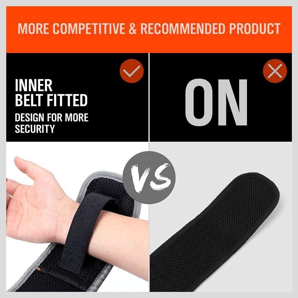 Magnetic Tool Wristband with Adjustable Strap, Screw and Nail Holder Pockets, and Telescopic Magnetic Pickup Tool for DIY Repairs