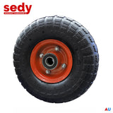 10 inch pneumatic wheelbarrow wheel 3.50-4 with 20mm bore, heavy-duty trolley and mower tyre replacement with steel rim