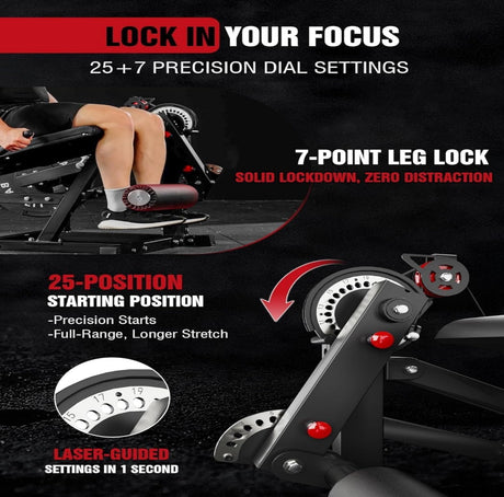 leg extension and curl machine 1:1 cable system adjustable leg developer home gym equipment quad hamstring trainer 400lbs heavy duty strength machine