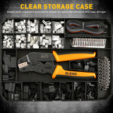 ELEAD 2020 piece electronic terminal kit with ratcheting crimping tool, XH 2.54mm connectors, male and female pin terminals, wiring connector set for electronics repair and automotive wiring