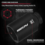 11Pcs Metric Deep Impact Socket Set with Adapter for High-Torque Wheel Axle Nut Wrench Tasks
