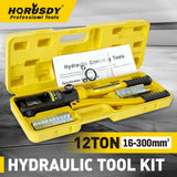 HORUSDY 12T Hydraulic Crimper Cable Lugs Wire Force Crimping Tool Kit 16-300MM