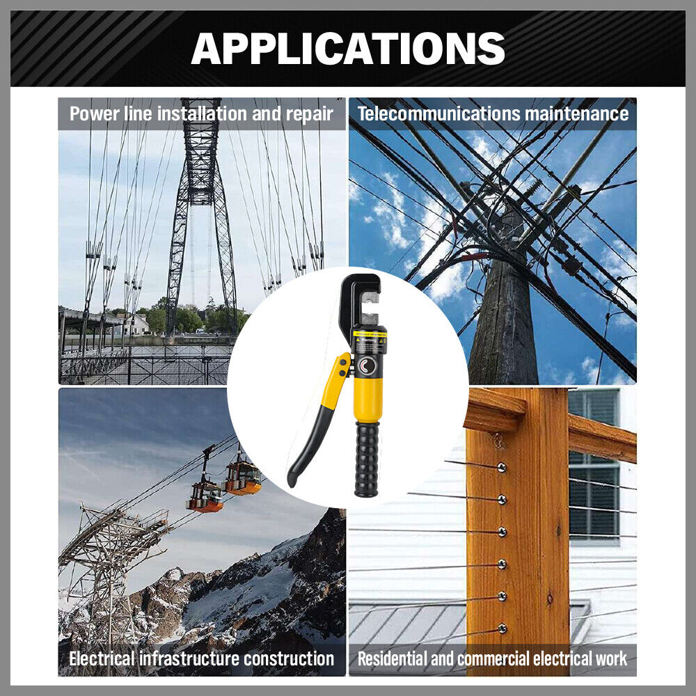 HORUSDY 6 Ton Hydraulic Crimper Battery Wire Cable Lug Terminal Crimping Tool