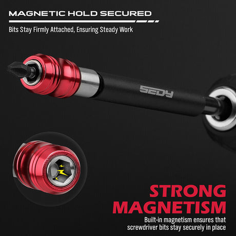 CRILL Professional Magnetic Bit Holder with Quick-Release Design and Durable CR-V Steel