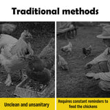 VaKa Automatic Chicken Feeder with a capacity of 5/10KG, featuring a self-opening, weight-operated lid to keep feed secure and fresh