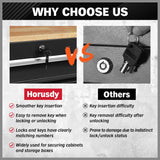 Heavy-duty HORUSDY tool chest cabinet with 42/46-inch width, 8/9 spacious drawers, wooden worktop, and lockable wheels for organized and mobile tool storage