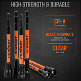 HORUSDY 18Pc Magnetic Nut Driver Set SAE Metric Nut Driver Set Impact Drill Tool