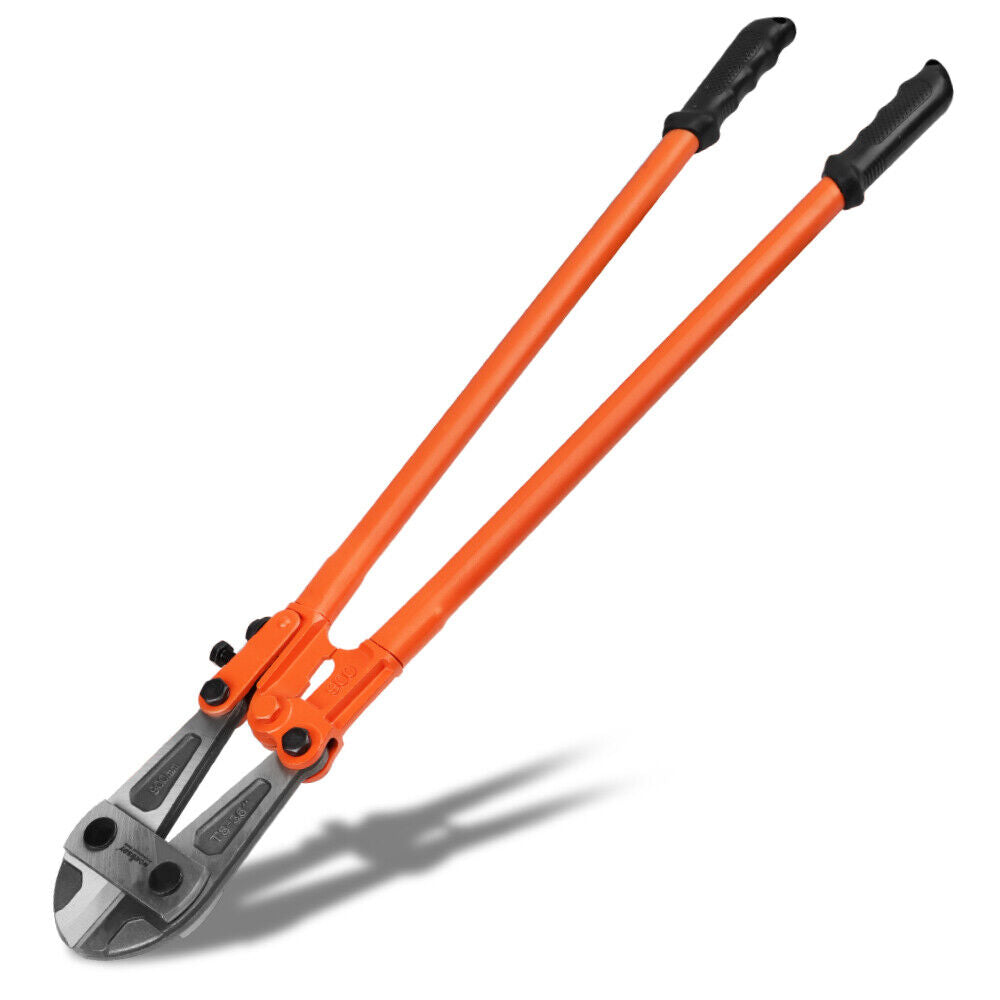 36 inch bolt cutter with CR-V steel jaws and non-slip handles for cutting rods, chains, fences and padlocks