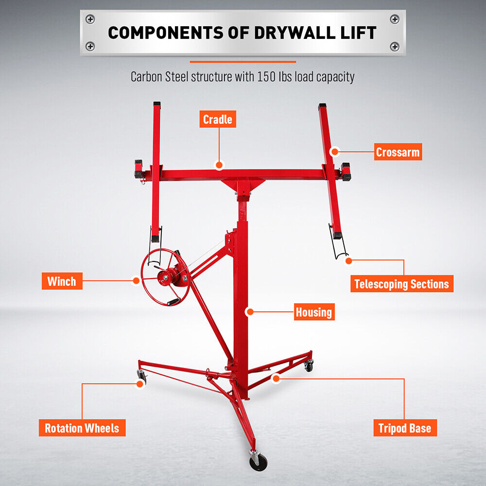 11FT Sheet Panel Lifter - Plaster Drywall Panel Gyprock Plasterboard ...
