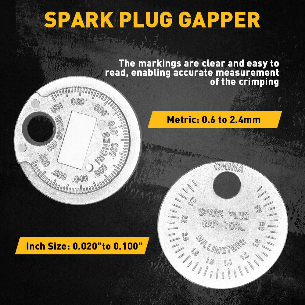 12-piece 3/8" drive socket accessory set with CR-V steel, 6-point design, includes extension bars, universal joint, spark plug gapper, and ratchet handle.