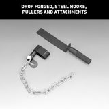 13-piece heavy-duty dent puller kit with slide hammer, durable chrome-vanadium steel construction, and blow-molded case for easy auto body repair.