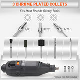 HORUSDY 308-piece rotary accessories kit compatible with Dremel tools, includes sanding, grinding, polishing, and cutting tools with organised storage case.