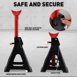 Horusdy 6-Ton car jack stand with double safety locking system, heavy-duty vehicle support, adjustable height