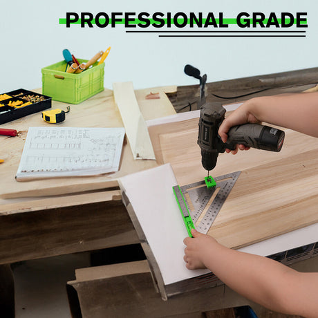 SWANLAKE 4-piece rafter and combination square tool set with ruler and spirit level for woodworking