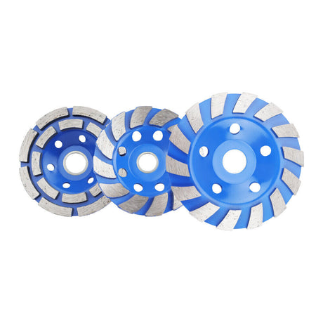 High-Durability Diamond Coated Grinding Cup Wheel - 125mm and 100mm, Ideal for Masonry, Marble, Tile, Concrete, Granite, Ceramic