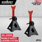 Horusdy 3-Ton car jack stand with double safety locking system, adjustable height, heavy-duty vehicle support