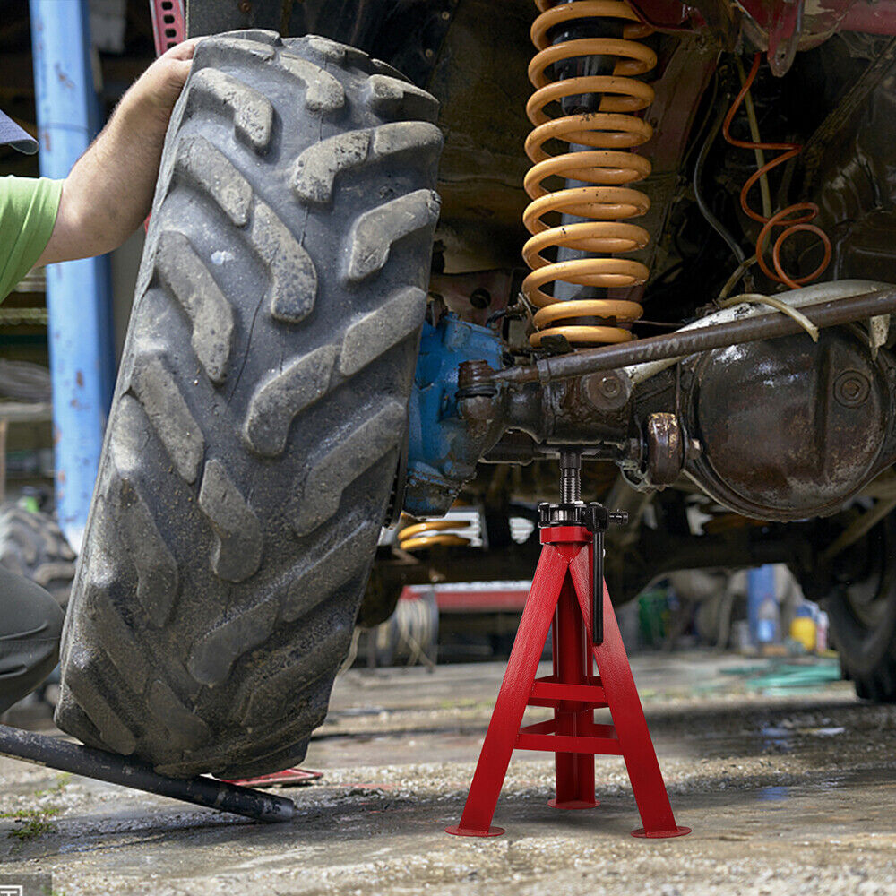 HORUSDY 30 Ton Heavy Duty Adjustable Jack Stand - Red Trolley Car Truck Lift Hoist