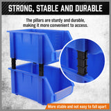 Versatile HORUSDY Storage Bins in 3 Sizes, Stackable and Detachable for Organizing Tools and Small Parts in Workshops and Garages