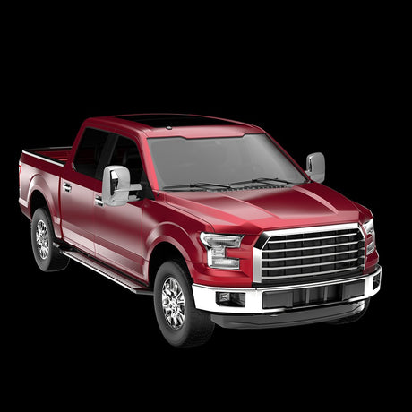 HORUSDY Power-Heated Telescoping Chrome Towing Mirrors with Adjustable Convex Lens for Pickup Trucks