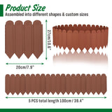 3 Color Garden Lawn Edging Plant Border 20/27cm Outdoor Tree Fence Yard Flower
