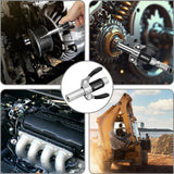 HORUSDY self-locking grease coupler with dual handle, 6-jaw reinforced design, supports M6 to M14 fittings, for high-pressure lubrication up to 14000 PSI