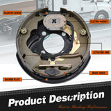 10 Inch Trailer Electric Brake, Heavy Duty Braking System for Trailers by HORUSDY