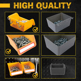 HORUSDY 260-piece pegboard hooks assortment with 17 types of hooks, bins, and peg locks for efficient tool organization