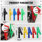 SWANLAKE 43-piece back probe test lead kit with silicone wires, multicolour probe pins, alligator clips, and banana plug connectors for diagnostic testing.