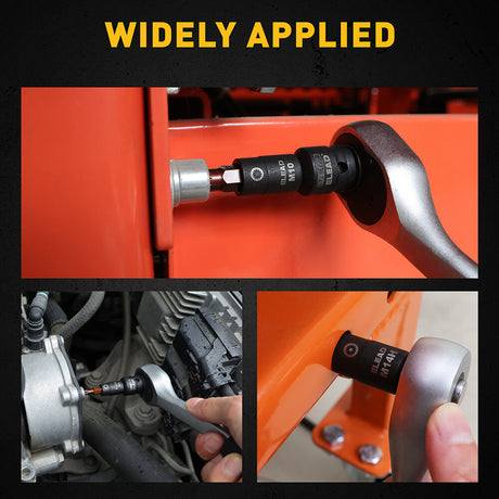 ELEAD 13-Piece Spline Bit Socket Set with S2 Alloy Steel and CR-V, Includes 3 Adapters for Versatile Applications