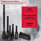 33-piece Sedy Nut Driver Set with magnetic force and premium CR-V steel, includes extensions and storage case