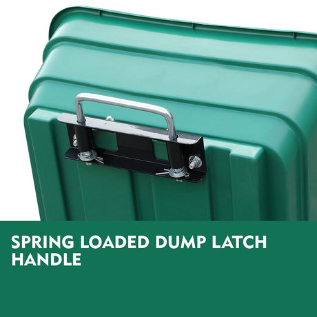 HORUSDY heavy-duty poly pull dump cart with 250kg load capacity, large pneumatic wheels, and easy tipping mechanism for garden and lawn work