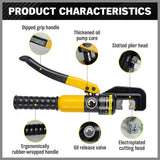 HORUSDY 6 Ton Hydraulic Crimper Battery Wire Cable Lug Terminal Crimping Tool