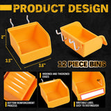 HORUSDY 260-piece pegboard hooks assortment with 17 types of hooks, bins, and peg locks for efficient tool organization