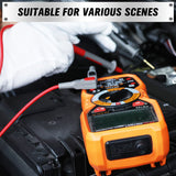 SWANLAKE 27-piece multimeter test lead kit with high-temp silicone wires, alligator clips, replaceable gold probes, and complete electronic diagnostic accessories.